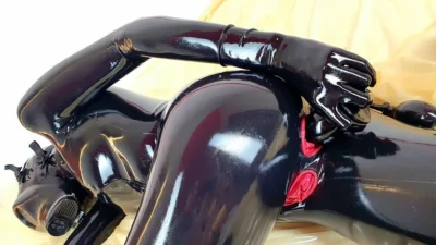 ANAL-ONLY in latex catsuit with built-in vaginal and anal condoms – OnlyFans teaser